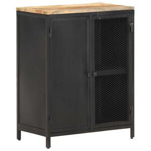 vidaXL Sideboard 60x35x78 cm Raues Mango-Massivholz