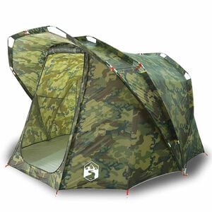 vidaXL Angelzelt 4 Personen Tarnmuster Wasserdicht