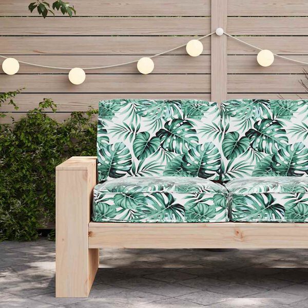 vidaXL Pallet Kissen Set Floral 2 pcs Blattmuster 60 x 60 x 12 cm