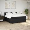 vidaXL Boxspringbett mit Matratze Schwarz 180x200 cm Stoff