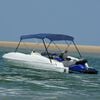 vidaXL 3-Bow Bimini Top Blau 183x196x137 cm