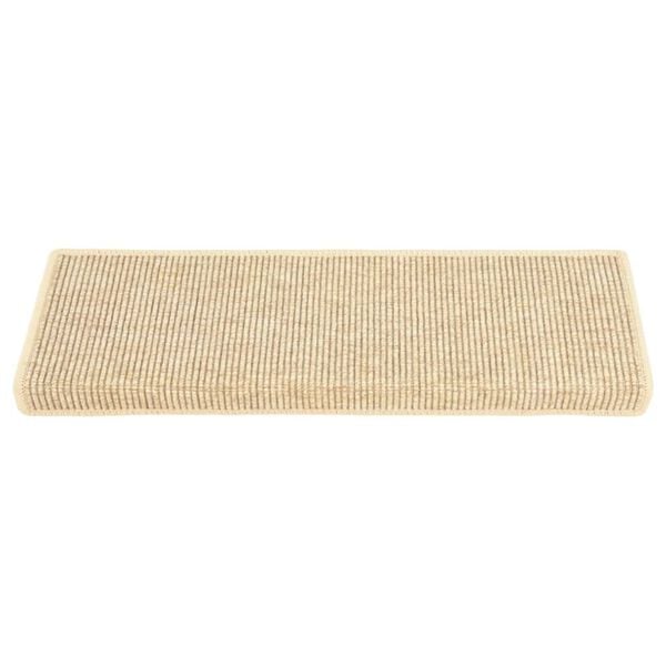vidaXL Stufenmatten 15 Stk. 65x21x4 cm Hellbeige Rechteckiger Rand