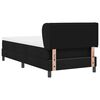 vidaXL Boxspringbett mit Matratze Schwarz 80 x 200 cm Stoff
