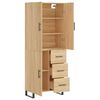 vidaXL Highboard Sonoma-Eiche 69,5x34x180 cm Holzwerkstoff