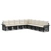 vidaXL Gartensofa-set 9 stk. Schwarz Poly-Rattan