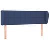 vidaXL Kopfteil mit Ohren Blau 147x23x78/88 cm Stoff