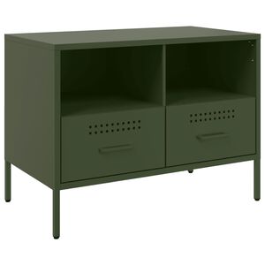vidaXL TV-Schrank Olivgr&uuml;n 68x39x50,5 cm Stahl