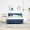vidaXL Boxspringbett mit Matratze Blau 200 x 160 cm Polyester