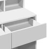 vidaXL Schminktisch mit LED-Beleuchtung Wei&szlig; 80x41x134,5 cm