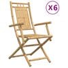 vidaXL Gartenst&uuml;hle 6 Stk. Klappbar 53x66x99 cm Bambus