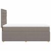 vidaXL Boxspringbett mit Matratze Taupe 90x200 cm Stoff