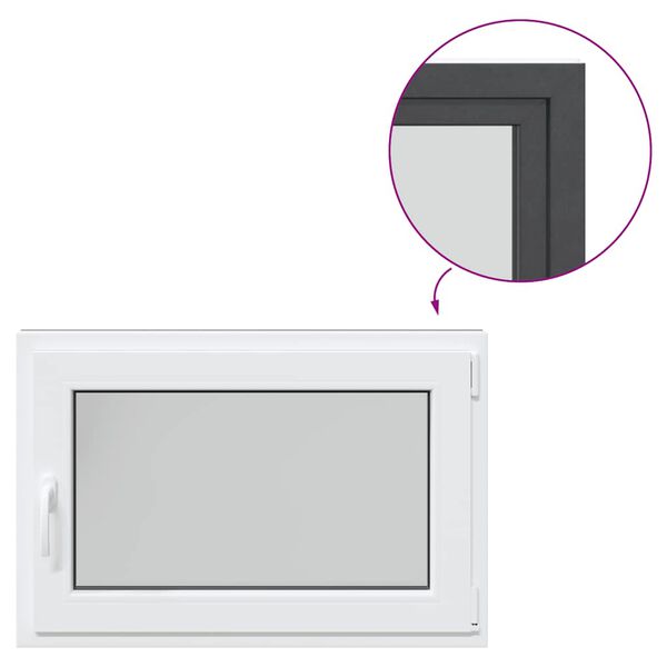 vidaXL Kellerfenster "RISOR" 90x70 cm Drehkipp DIN Rechts Anthrazit