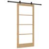 vidaXL Schiebet&uuml;r ORKDAL Nat&uuml;rlich und Schwarz 93 x 202 cm
