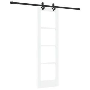 vidaXL Schiebet&uuml;r ORKDAL Wei&szlig; und Schwarz 61 x 198,5 cm