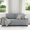 vidaXL 2-Sitzer-Sofa Hellgrau 180x77x82 cm Stoff