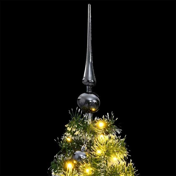 vidaXL K&uuml;nstlicher Weihnachtsbaum Klappbar 150 LEDs & Kugeln 150 cm