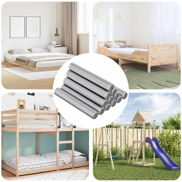 vidaXL Gewindestange 1000 pcs Silber Stahl