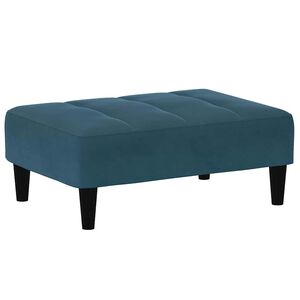 vidaXL Fu&szlig;hocker Blau 77x55x31 cm Samt