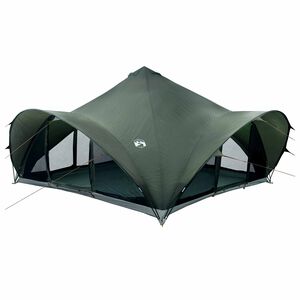 vidaXL Tipi Zelt 18.0 Personen Armeegr&uuml;n Polyester und Stahl