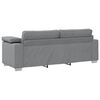 vidaXL Sofa 3 pcs Hellgrau Leinenmischgewebe