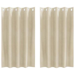 vidaXL Vorh&auml;nge 2 stk. Creme 140 x 140 cm Samt