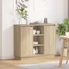 vidaXL LED-Sideboard Sonoma-Eiche 90 x 32 x 75 cm Holzwerkstoff