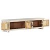 vidaXL TV-Schrank Weiß 140x30x35 cm Massivholz Mango
