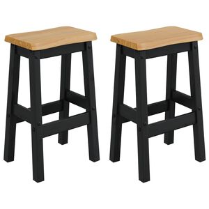 vidaXL Hoher Barhocker EKAI 2 stk. Schwarz 40 x 29 x 63 cm
