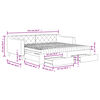 vidaXL Tagesbett Ausziehbar mit Schubladen Dunkelgrau 90x190 cm Stoff
