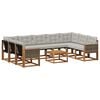 vidaXL Outdoor-Sofagarnitur 10 stk. Natur und Hellgrau