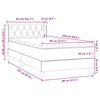 vidaXL Boxspringbett mit Matratze Rosa 80x220 cm Samt