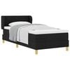 vidaXL Boxspringbett mit Kopfteil Schwarz 90 x 200 cm Stoff
