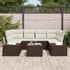 vidaXL Gartensofa-set mit Kissen 8 pcs Braun und Creme Poly-Rattan