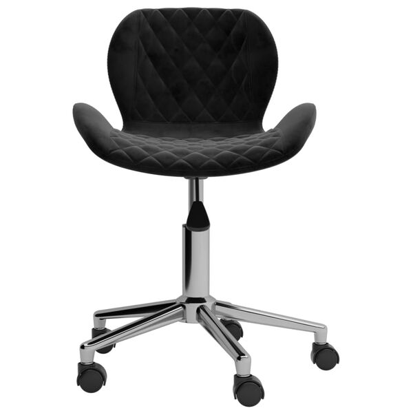 vidaXL Esszimmerst&uuml;hle 2 Stk. Drehbar Schwarz Samt