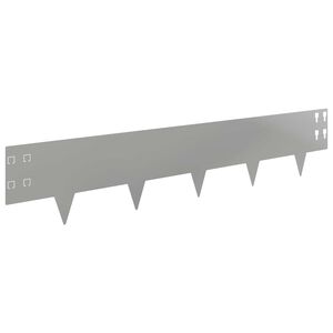vidaXL Raseneinfassung 20 stk. 100 x 20 cm Stahl Silber