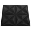 vidaXL 3D-Wandpaneele 48 Stk. 50x50 cm Origami Schwarz 12 m&sup2;