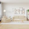 vidaXL Sofa 2 pcs Creme