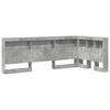 vidaXL Aufbewahrungskopfteil mit Regal Beton Grau 80 cm Holzwerkstoff