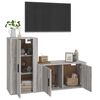 vidaXL 2-tlg. TV-Schrank-Set Grau Sonoma Holzwerkstoff
