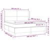 vidaXL Boxspringbett mit Matratze Dunkelgrau 180x200 cm Stoff