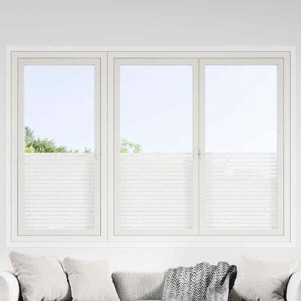 vidaXL Fensterfolien 2 Stk. Matt Streifenmuster PVC