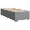 vidaXL Boxspringbett mit Matratze Hellgrau 100x200 cm Stoff