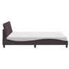 vidaXL Bett mit Matratze "Hanko" Dunkelbraun 160x200 cm Stoff