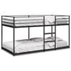 vidaXL Etagenbett ohne Matratze Schwarz 90x200 cm Stahl