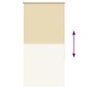 vidaXL Verdunkelungsrollo Beige 65x130cm Stoffbreite 60,7 cm Polyester