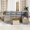 vidaXL Garten-Sofa-Set 7 pcs Beige und Hellgrau
