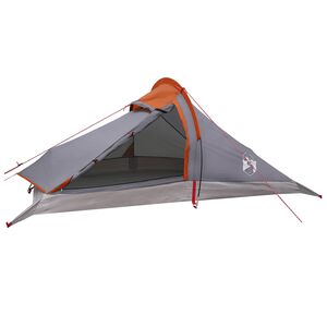 vidaXL Trekkingzelt 4 Personen Grau und Orange