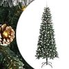 vidaXL K&uuml;nstlicher Weihnachtsbaum mit 300 LEDs mit St&auml;nder Gr&uuml;n 240 cm