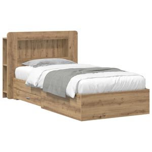 vidaXL Bettgestell mit Stauraum Artisan-Eiche 100 x 200 cm