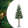 vidaXL Schlanker Weihnachtsbaum mit 150 LEDs mit St&auml;nder Gr&uuml;n 150 cm
